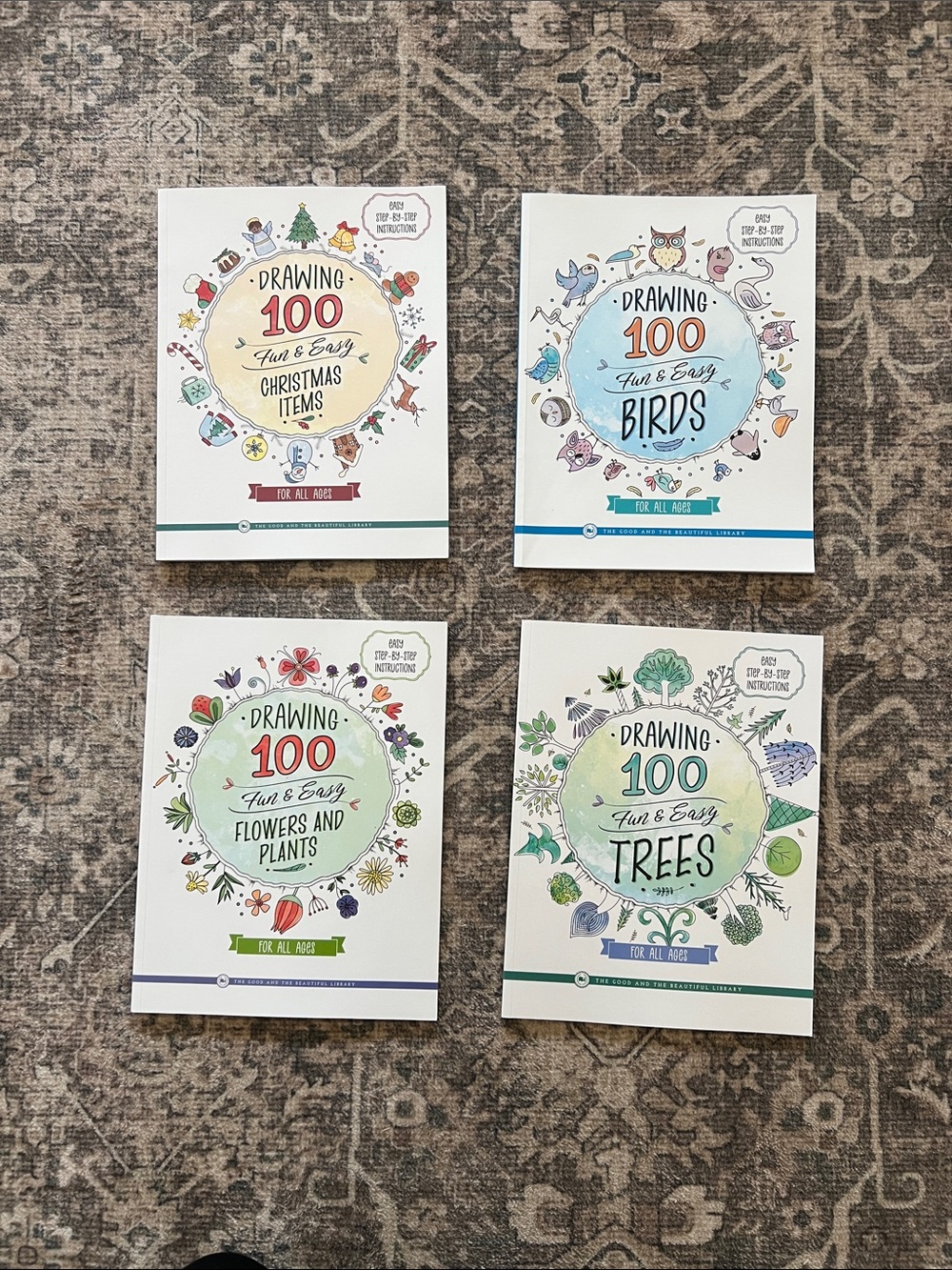 Brand New!! Drawing 100 Kids Sketch Books - Green, Blue, Cream Covers